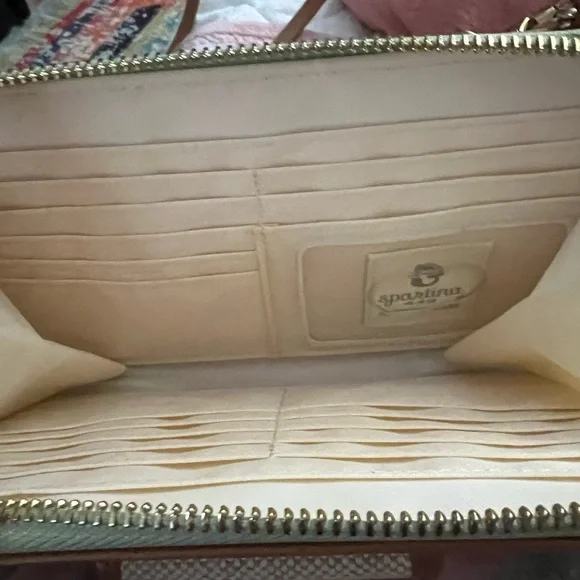 Spartina 449 Floral Crossbody Bag - Blue and Brown - Picture 3 of 4